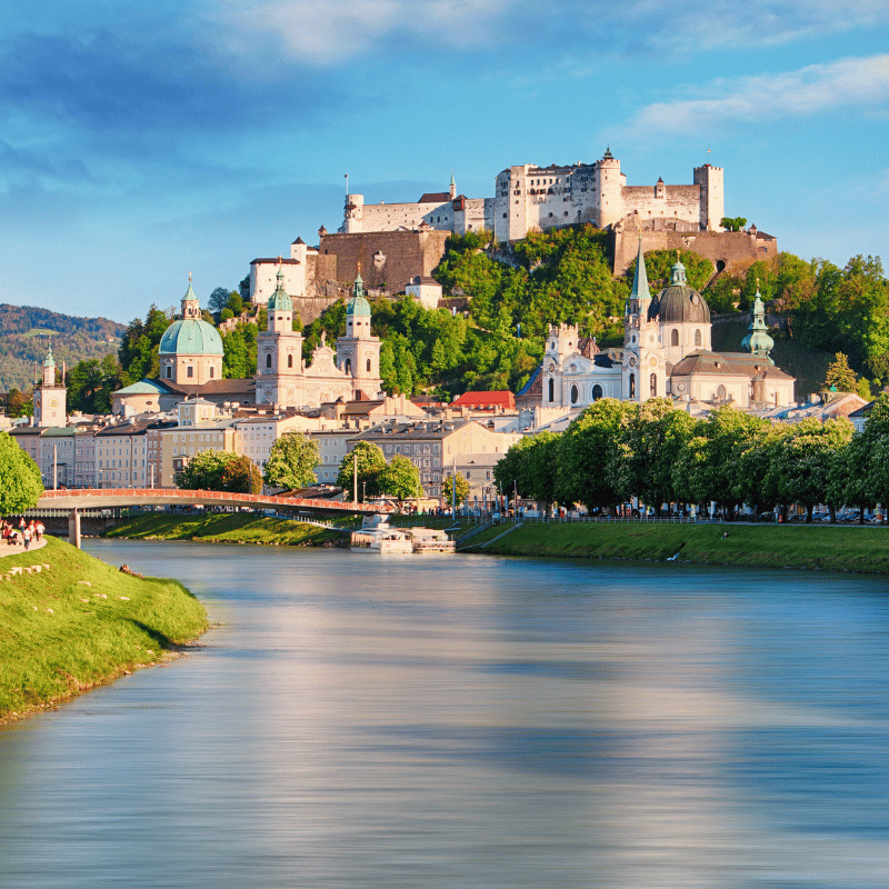 Salzburgo, a cidade natal de Mozart, Áustria